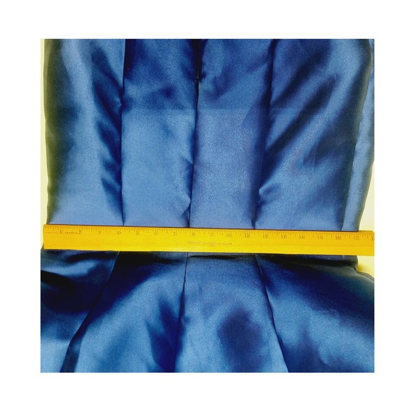 Panoply Navy strapless full skirt gown w/train sequin rhinestone beads 0 - Picture 10 of 16